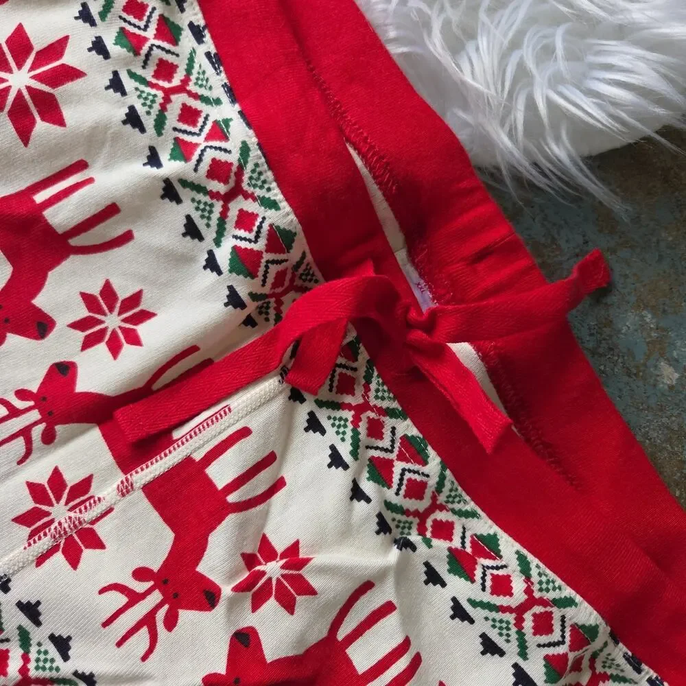 Hanna Andersson Christmas Pajama Pants Size XXL New Reindeer Fair Isle Print